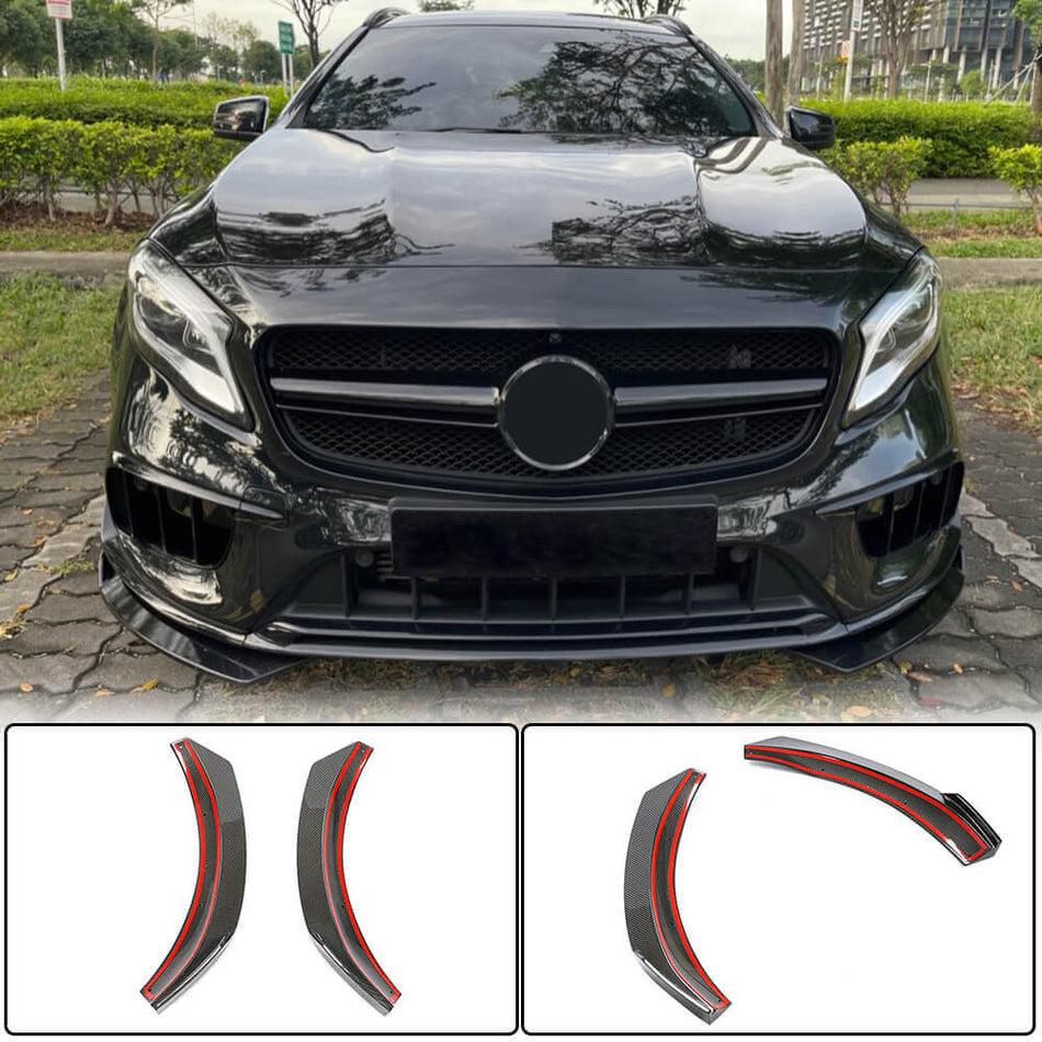 Mercedes Benz GLA Class X156 GLA45 AMG 2017-2020 Front Bumper Splitters Carbon Fiber-Ahacarbon