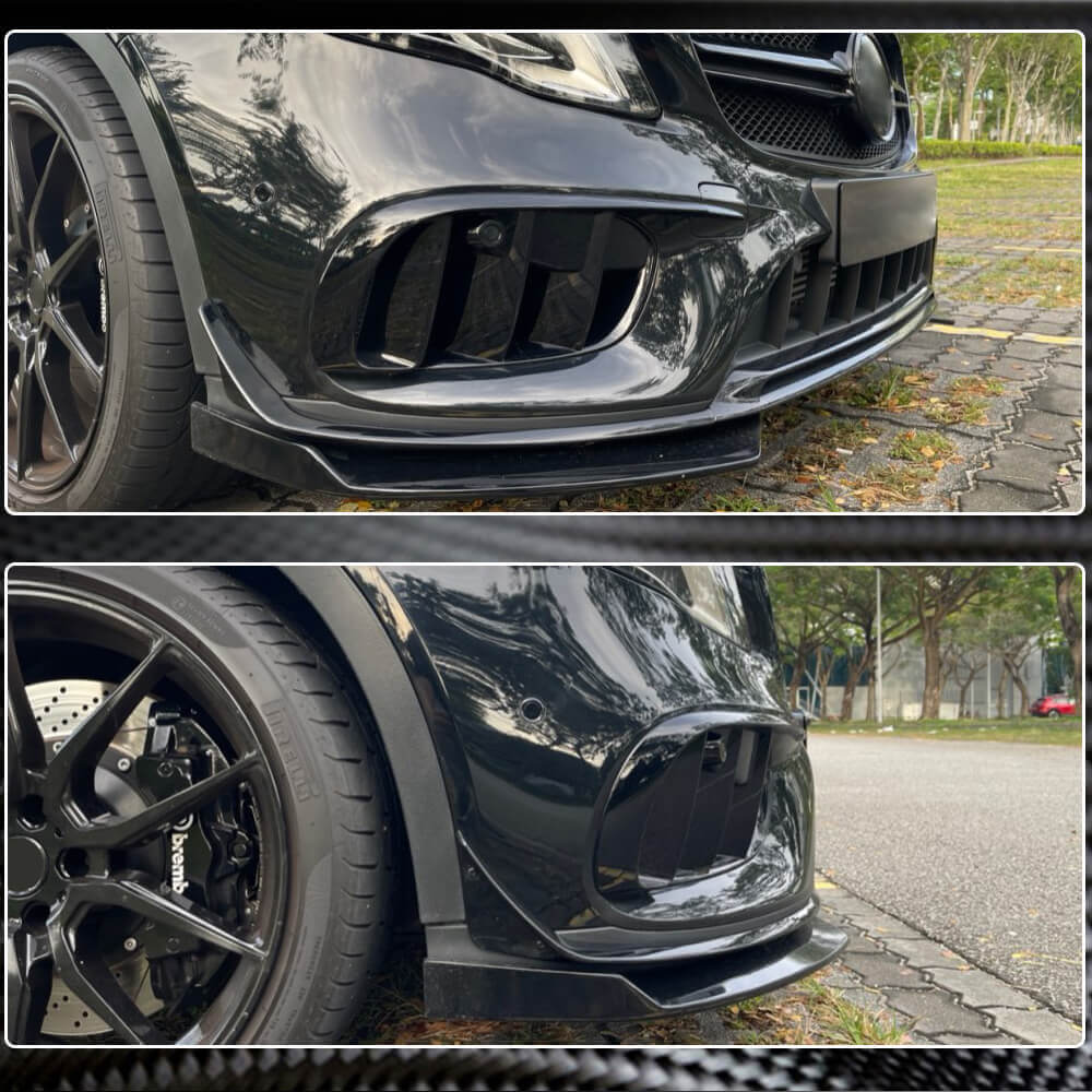Mercedes Benz GLA Class X156 GLA45 AMG 2017-2020 Front Bumper Splitters Carbon Fiber-Ahacarbon