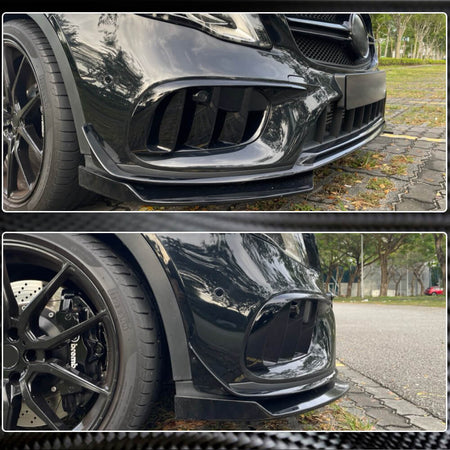 Mercedes Benz GLA Class X156 GLA45 AMG 2017-2020 Front Bumper Splitters Carbon Fiber-Ahacarbon