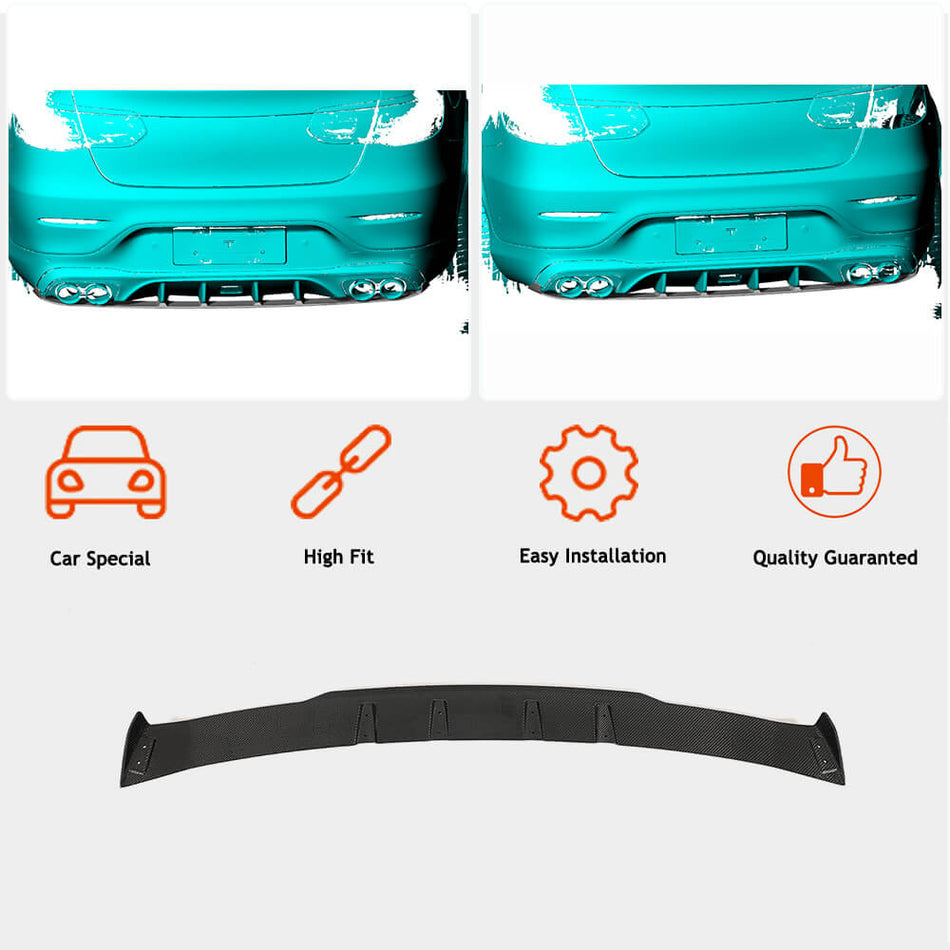 Mercedes Benz GLC Class C253 GLC43 AMG Facelift 2020-2022 Rear Bumper Diffuser Carbon Fiber-Ahacarbon