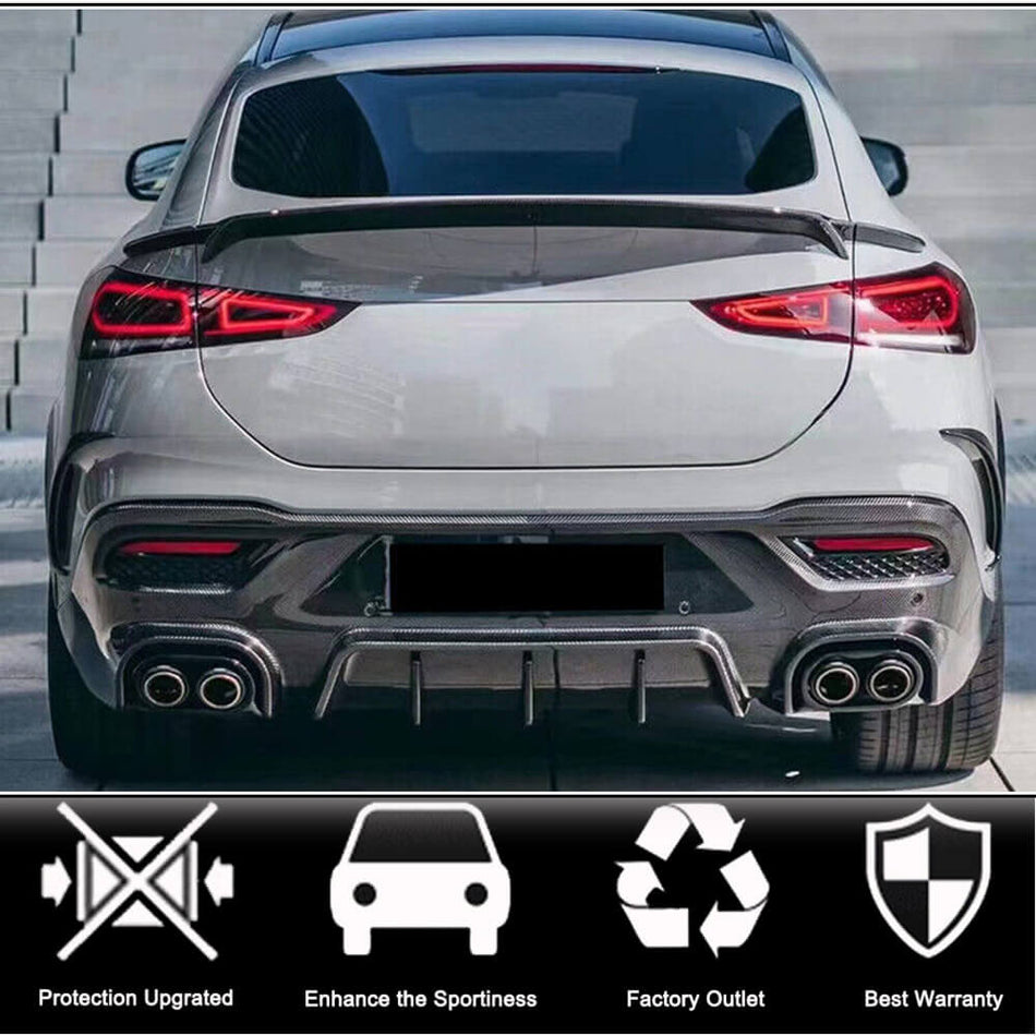 Mercedes Benz GLE Class C167 Coupe 2020UP Rear Bumper Splitters Carbon Fiber-Ahacarbon