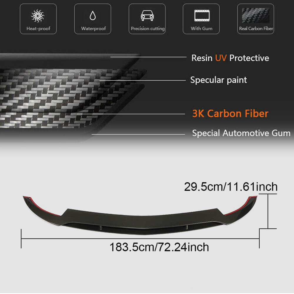Mercedes Benz GLE Class C292 2015-2019 Front Bumper Lip Carbon Fiber/FRP-Ahacarbon