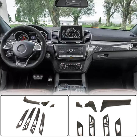 Mercedes Benz GLE Class C292 GLE43 GLE450 GLE63 AMG 2015-2019 Interior Dashboard Trims Carbon Fiber-Ahacarbon