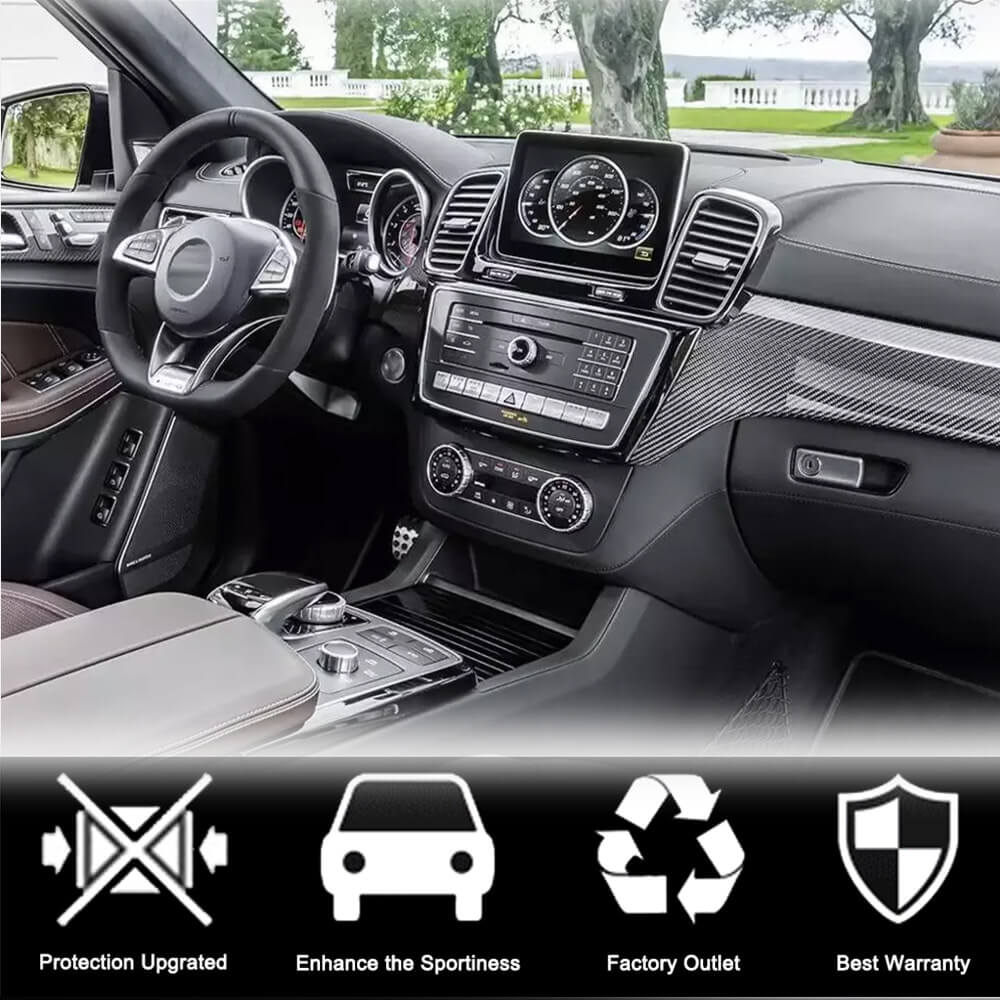 Mercedes Benz GLE Class C292 GLE43 GLE450 GLE63 AMG 2015-2019 Interior Dashboard Trims Carbon Fiber-Ahacarbon