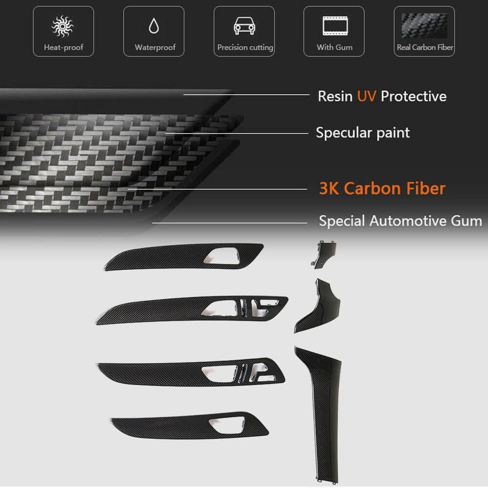 Mercedes Benz GLE Class C292 GLE43 GLE450 GLE63 AMG 2015-2019 Interior Dashboard Trims Carbon Fiber-Ahacarbon