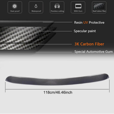 Mercedes Benz GLE Class C292 2015-2019 Rear Roof Spoiler Carbon Fiber-Ahacarbon