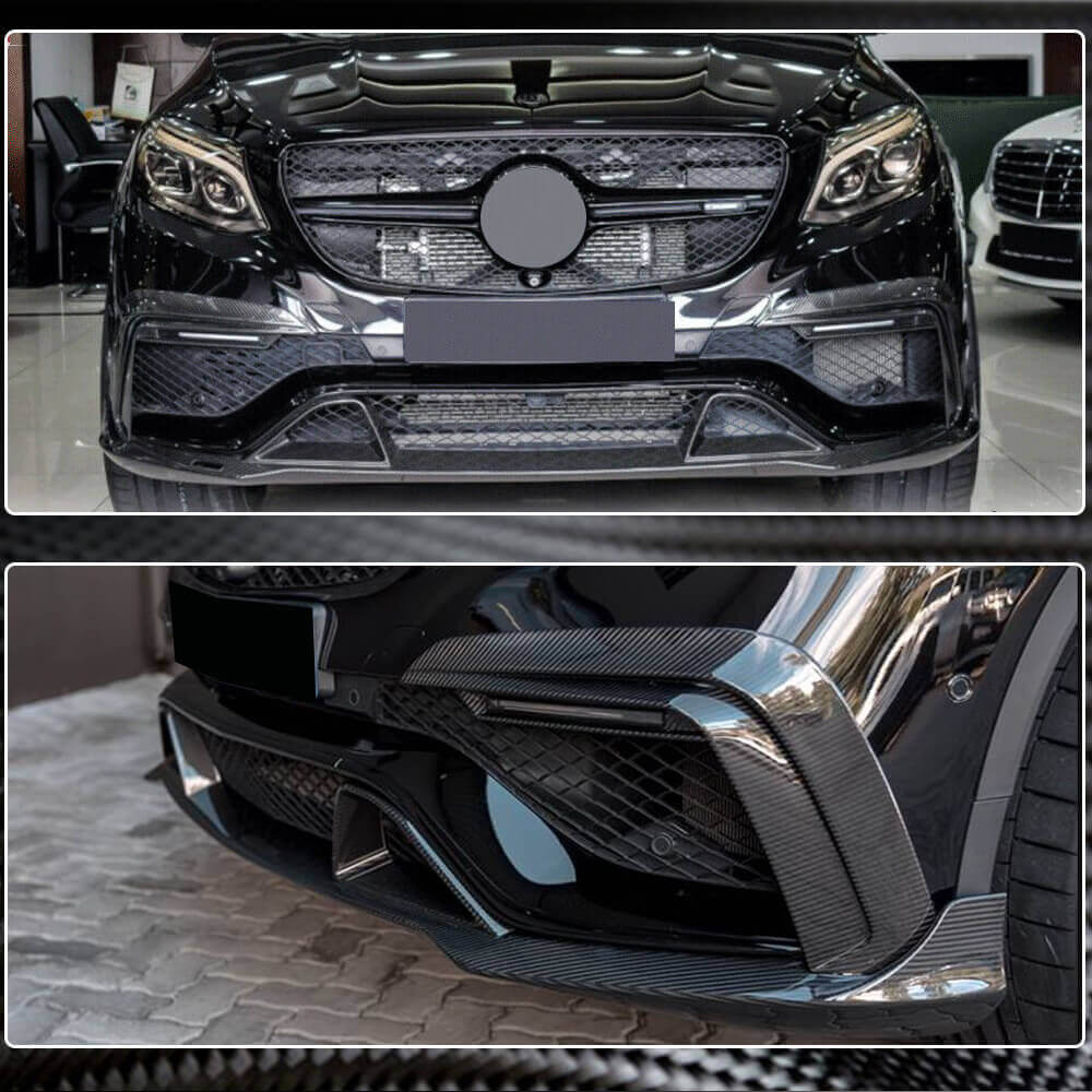 Mercedes Benz GLE Class C292 GLE63 AMG 2015-2019 Front Bumper Lip Carbon Fiber-Ahacarbon