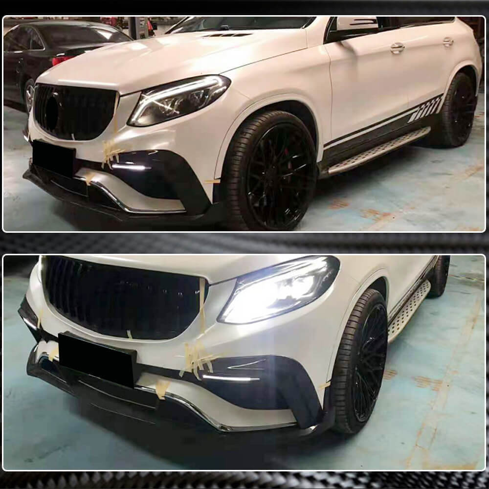 Mercedes Benz GLE Class C292 GLE63 AMG 2015-2019 Front Bumper Lip Carbon Fiber-Ahacarbon