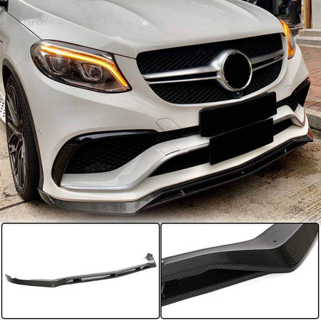 Mercedes Benz GLE Class C292 GLE63 AMG 2015-2019 Front Bumper Lip Carbon Fiber-Ahacarbon