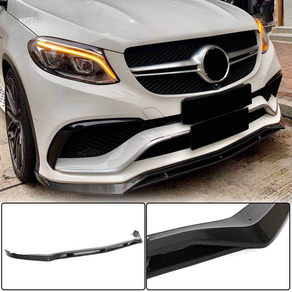 Mercedes Benz GLE Class C292 GLE63 AMG 2015-2019 Front Bumper Lip Carbon Fiber-Ahacarbon