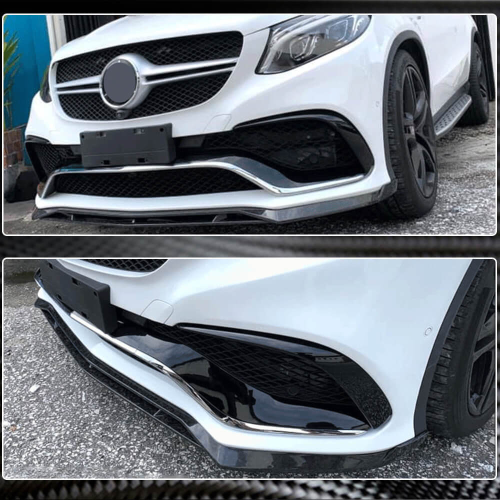 Mercedes Benz GLE Class C292 GLE63 AMG 2015-2019 Front Bumper Lip Carbon Fiber-Ahacarbon