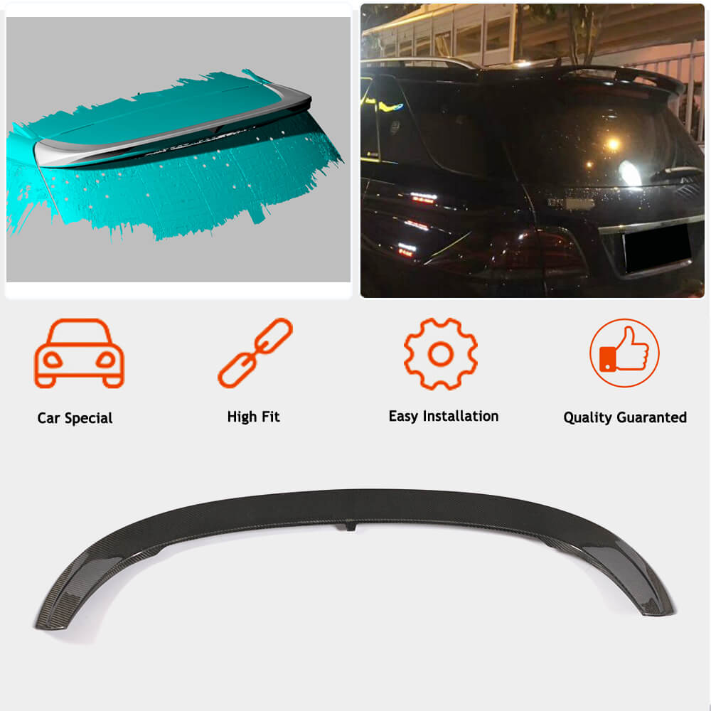 Mercedes Benz GLE Class W166 GLE350 GLE43 2015-2019 Rear Roof Spoiler Carbon Fiber-Ahacarbon