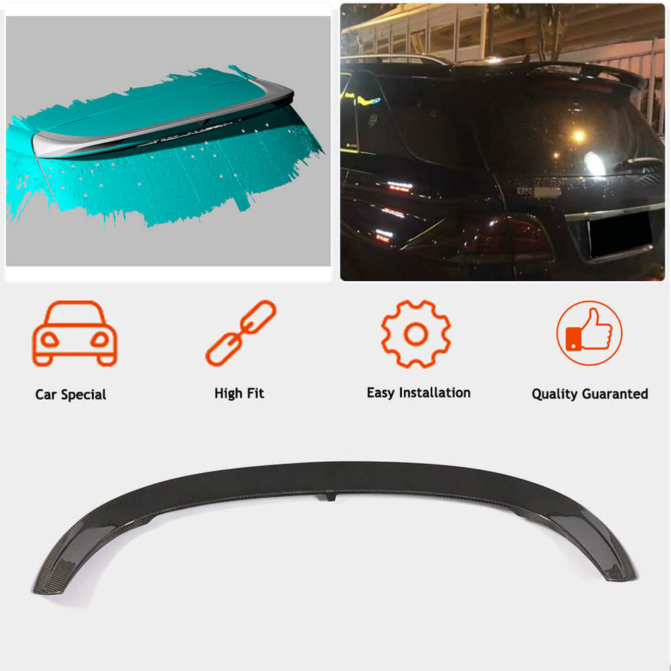 Mercedes Benz GLE Class W166 GLE350 GLE43 2015-2019 Rear Roof Spoiler Carbon Fiber-Ahacarbon