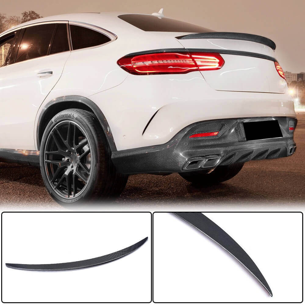 Mercedes Benz GLE Coupe C292 Sport Utility 2015-2019 Rear Trunk Spoiler Carbon Fiber-Ahacarbon