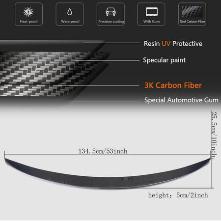 Mercedes Benz GLE Coupe C292 Sport Utility 2015-2019 Rear Trunk Spoiler Carbon Fiber-Ahacarbon