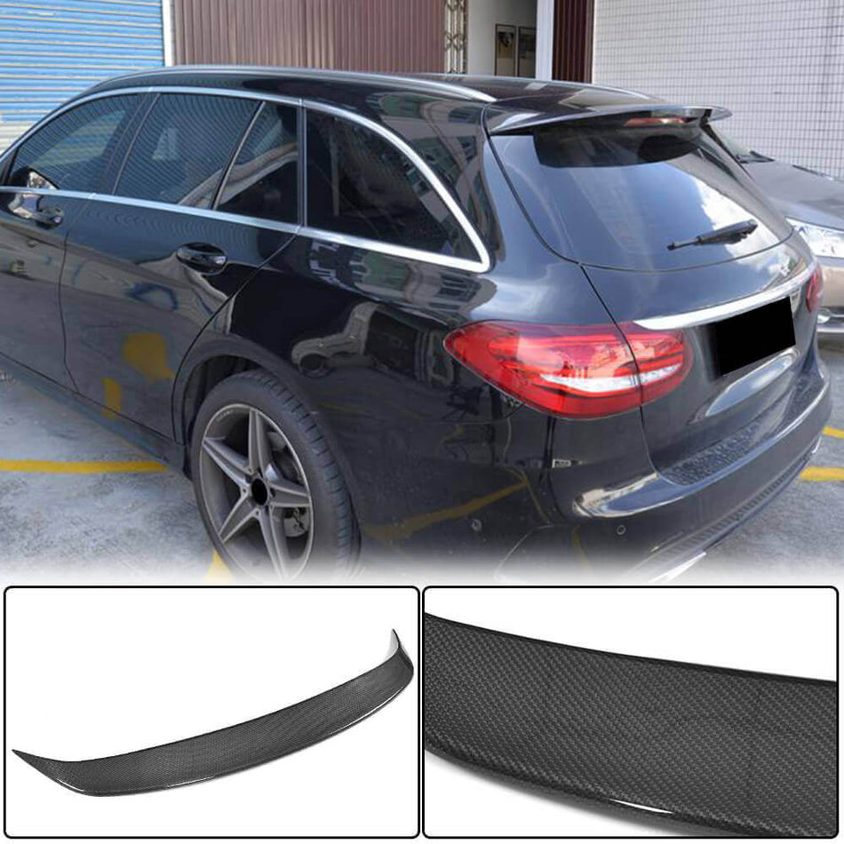 Mercedes Benz C Class S205 2015-2019 Rear Roof Spoiler Carbon Fiber-Ahacarbon