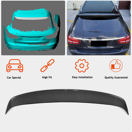 Mercedes Benz C Class S205 2015-2019 Rear Roof Spoiler Carbon Fiber-Ahacarbon