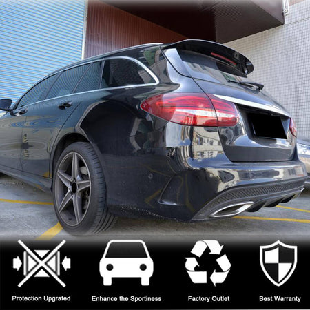 Mercedes Benz C Class S205 2015-2019 Rear Roof Spoiler Carbon Fiber-Ahacarbon