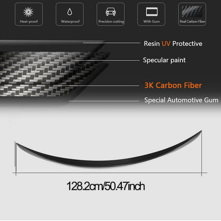 Mercedes Benz S Class W217 C217 S63 S65 AMG Coupe 2015-2020 Rear Trunk Spoiler Carbon Fiber-Ahacarbon