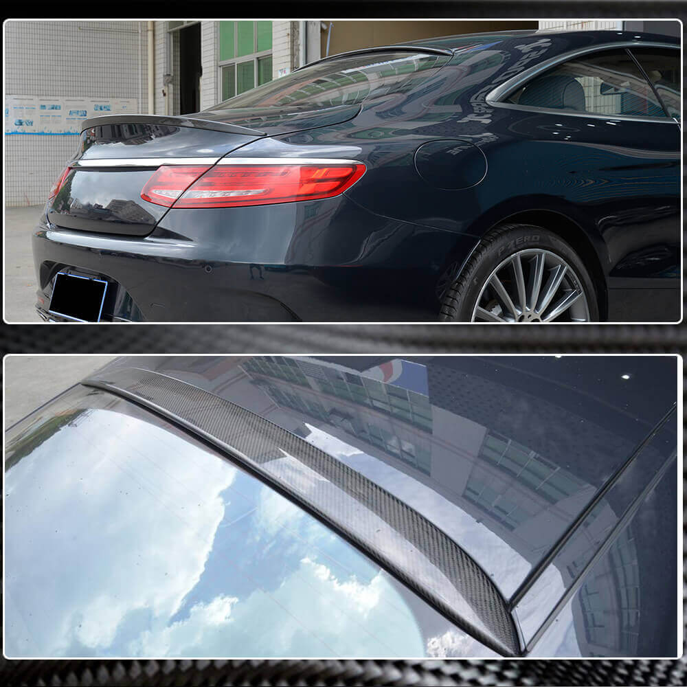 Mercedes Benz S Class (W217) C217 Coupe 2015-2020 Rear Roof Spoiler Carbon Fiber-Ahacarbon