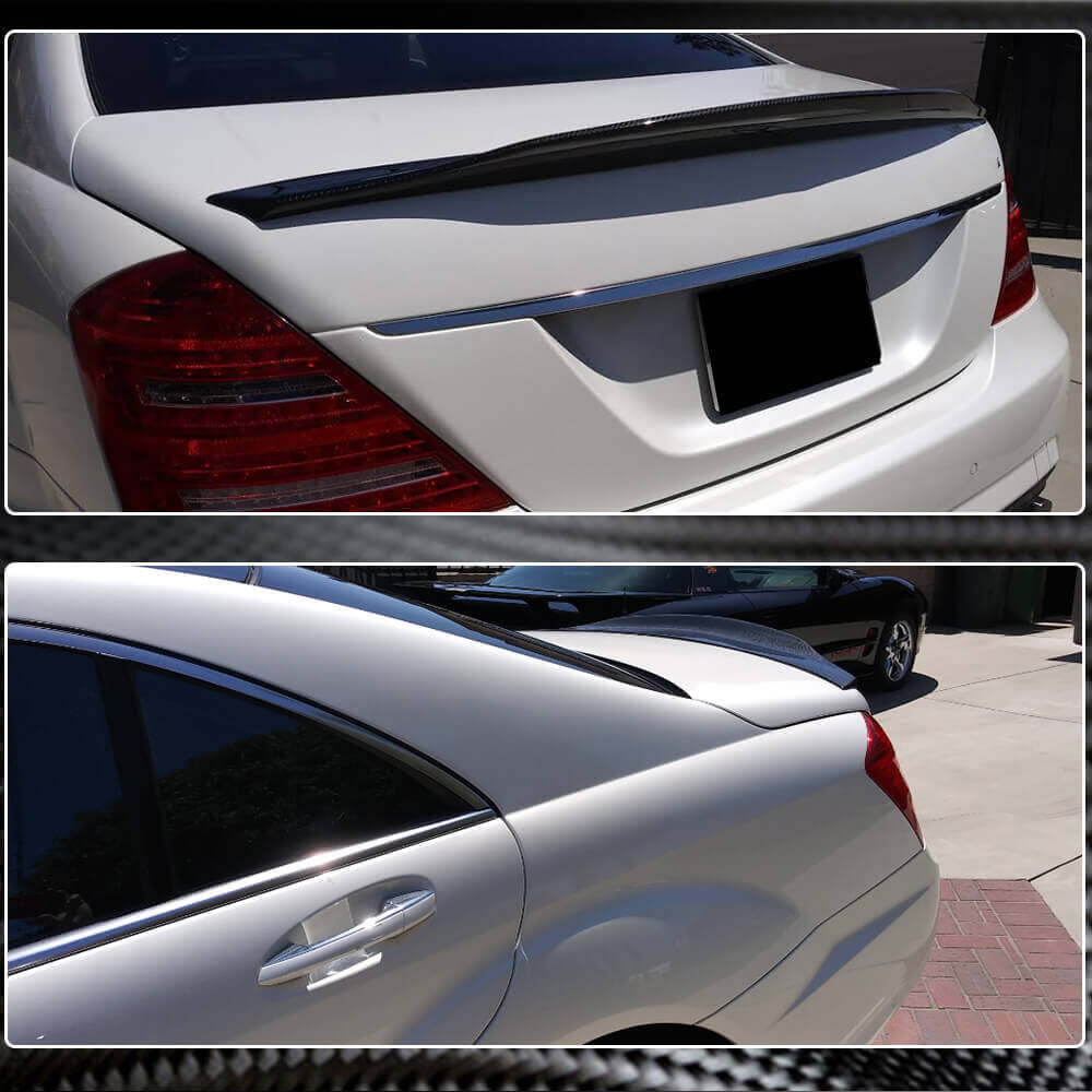 Mercedes Benz S Class W221 2008-2013 Rear Trunk Spoiler Carbon Fiber-Ahacarbon
