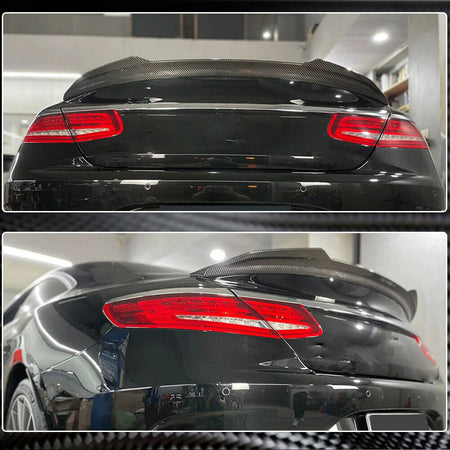 Mercedes Benz S Class (W217) C217 Coupe 2015-2020 Rear Trunk Spoiler Dry Carbon Fiber-Ahacarbon