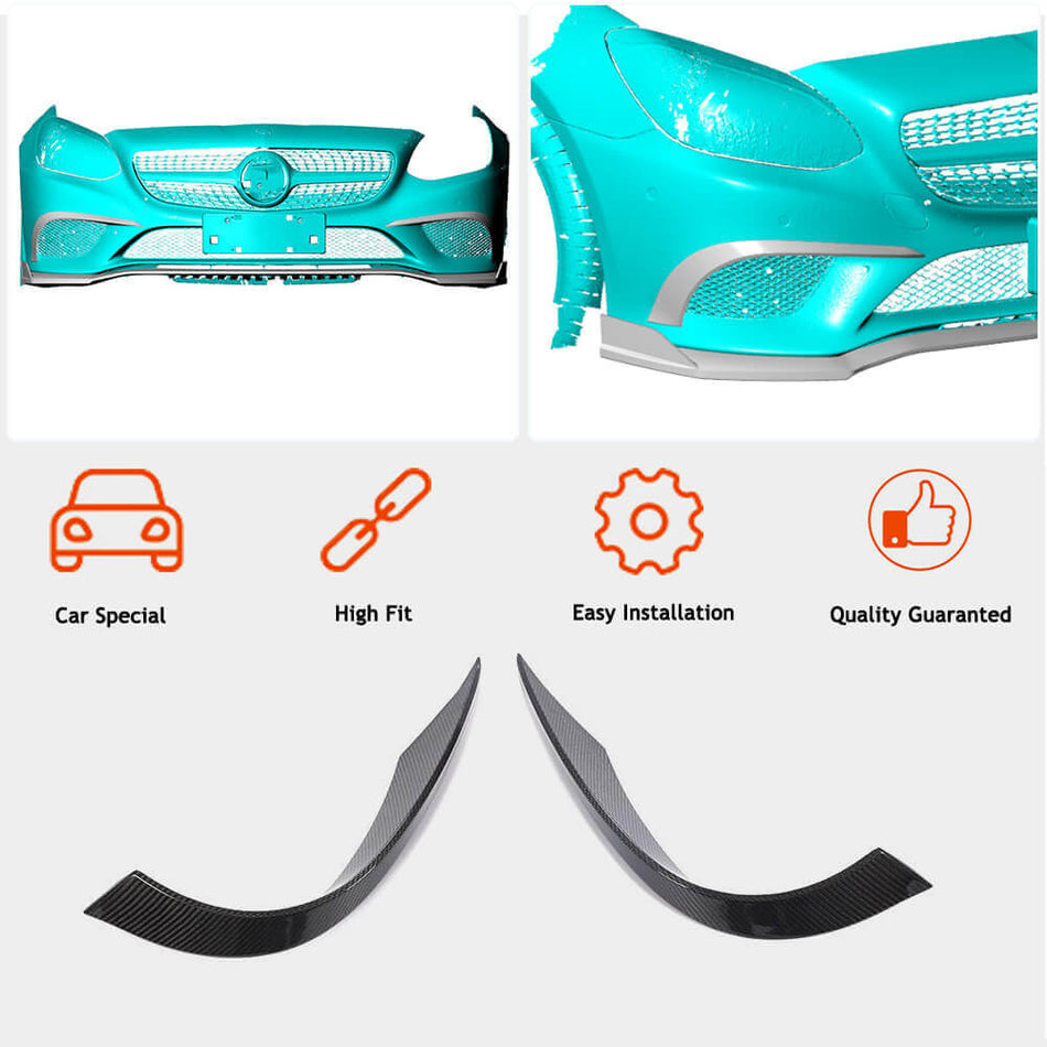 Mercedes Benz SLC Class R172 Base Convertible 2016-2020 Fog Light Vents Carbon Fiber-Ahacarbon