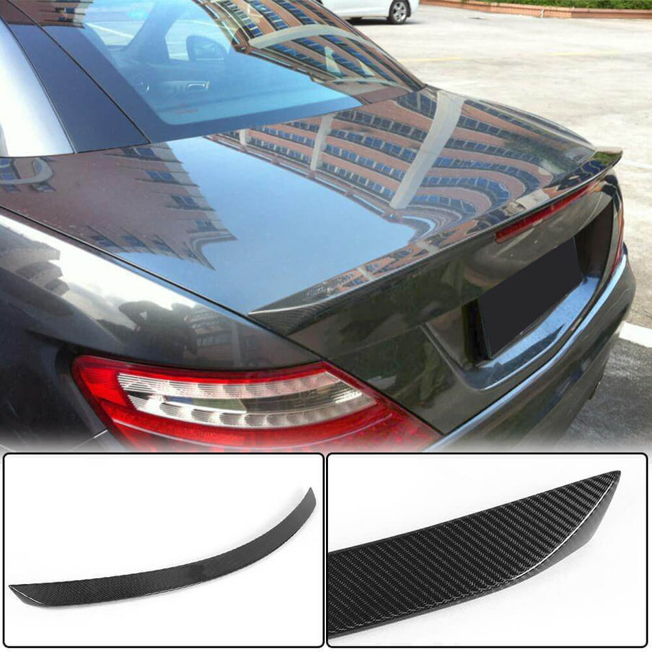 Mercedes Benz SLK Class R172 SLK200 SLK250 Pre-facelift 2012-2015 Rear Trunk Spoiler Carbon Fiber-Ahacarbon