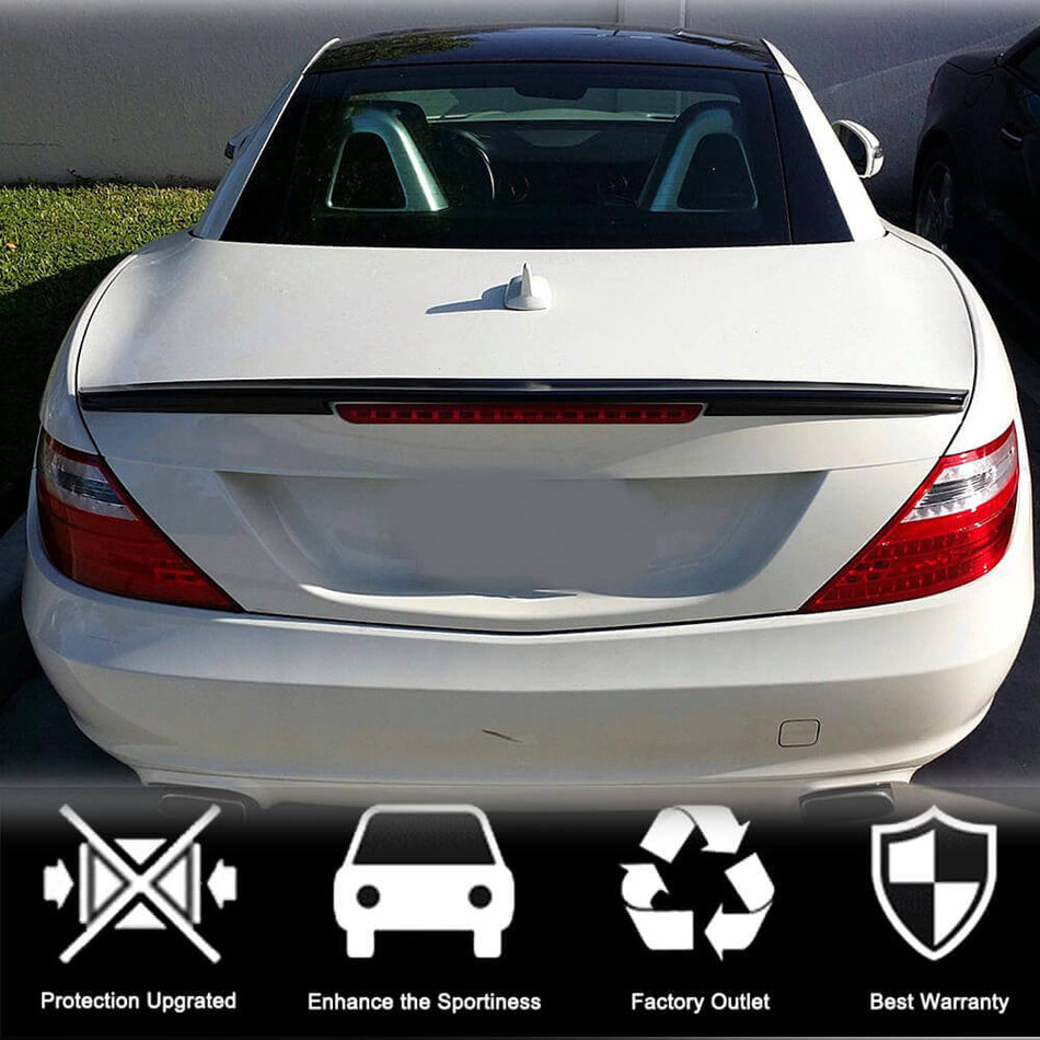 Mercedes Benz SLK Class R172 SLK200 SLK250 Pre-facelift 2012-2015 Rear Trunk Spoiler Carbon Fiber-Ahacarbon