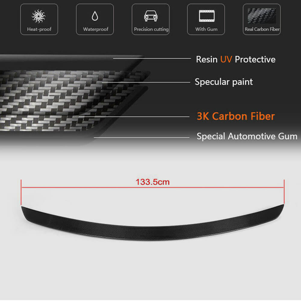 Mercedes Benz SLK Class R172 SLK200 SLK250 Pre-facelift 2012-2015 Rear Trunk Spoiler Carbon Fiber-Ahacarbon