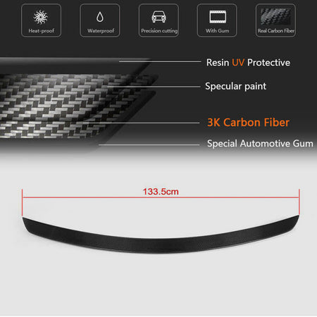 Mercedes Benz SLK Class R172 SLK200 SLK250 Pre-facelift 2012-2015 Rear Trunk Spoiler Carbon Fiber-Ahacarbon
