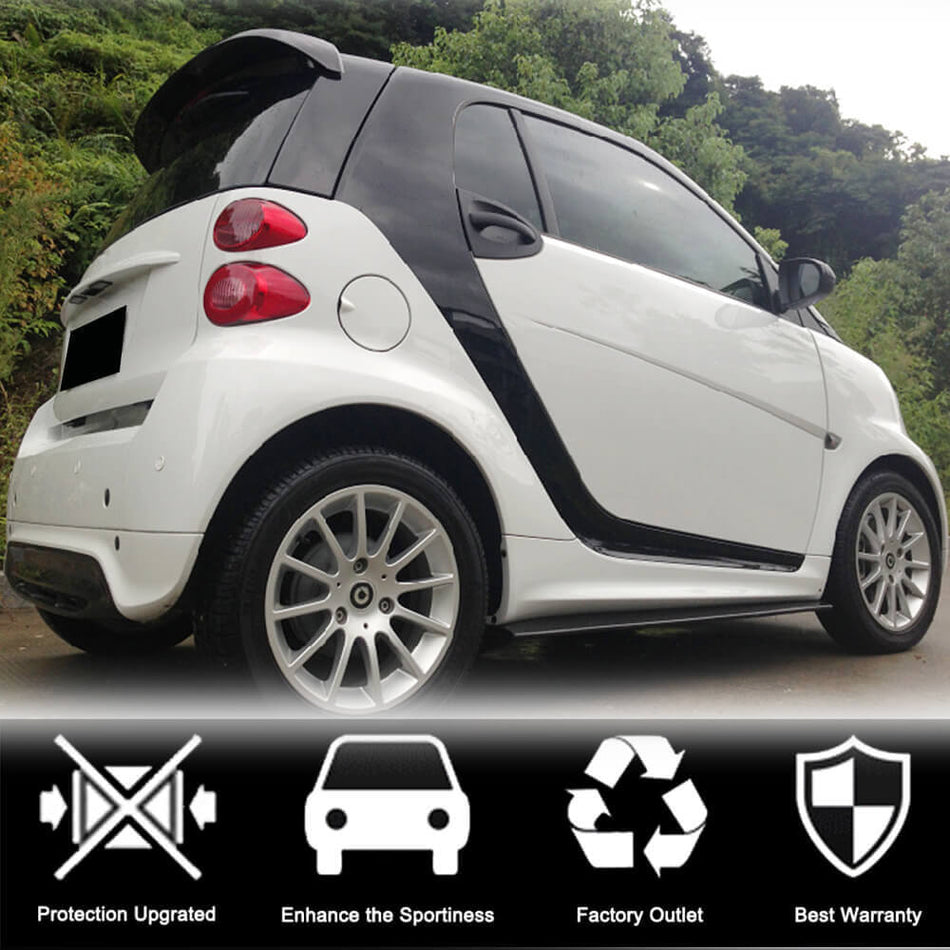 Mercedes Benz Smart fortwo 2008-2013 Rear Roof Spoiler Carbon Fiber-Ahacarbon