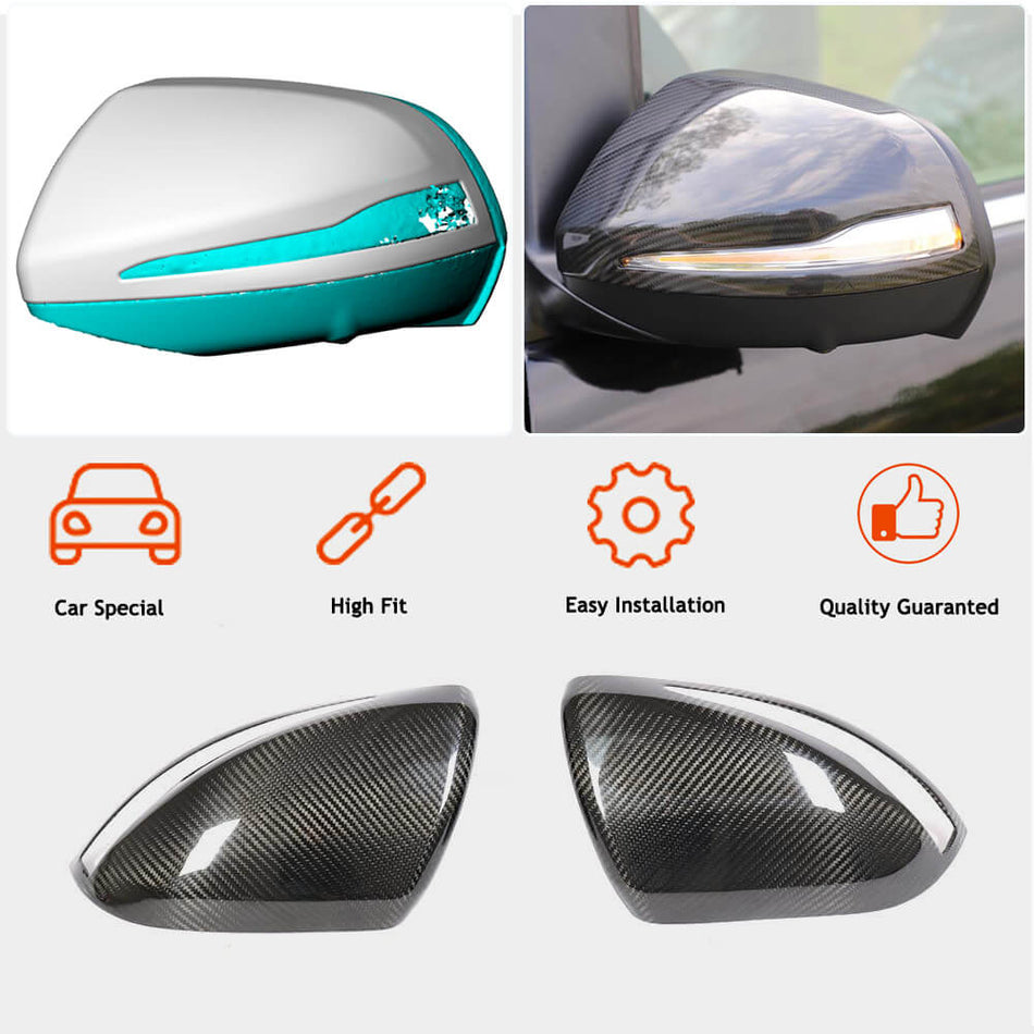 Mercedes Benz V Class W447 2016-2019 Mirror Covers LHD Pair Dry Carbon Fiber-Ahacarbon