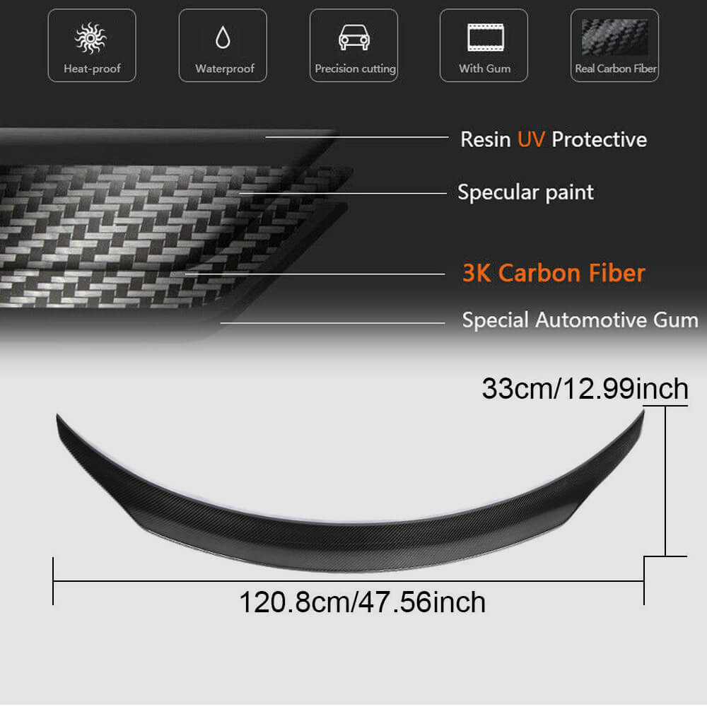 Mercedes Benz CLA Class (W117) C117 2013-2019 Rear Trunk Spoiler Carbon Fiber-Ahacarbon