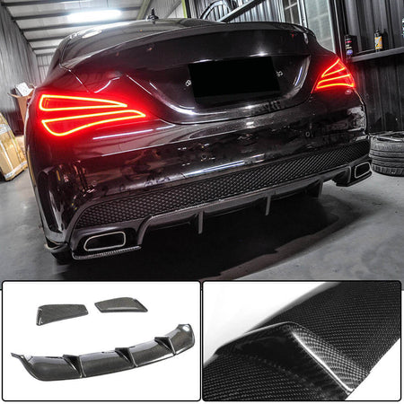 Mercedes Benz CLA Class W117 C117 CLA45 AMG Pre-facelift 2013-2016 Rear Bumper Diffuser Carbon Fiber-Ahacarbon