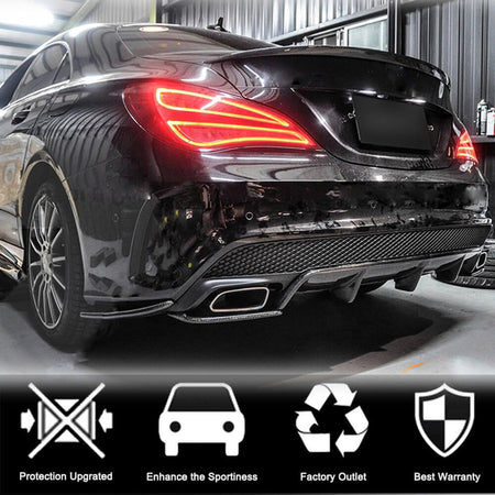 Mercedes Benz CLA Class W117 C117 CLA45 AMG Pre-facelift 2013-2016 Rear Bumper Diffuser Carbon Fiber-Ahacarbon