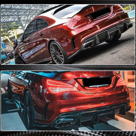 Mercedes Benz (W117) C117 CLA250 CLA45 AMG 2013-2019 Rear Bumper Diffuser Carbon Fiber/FRP-Ahacarbon