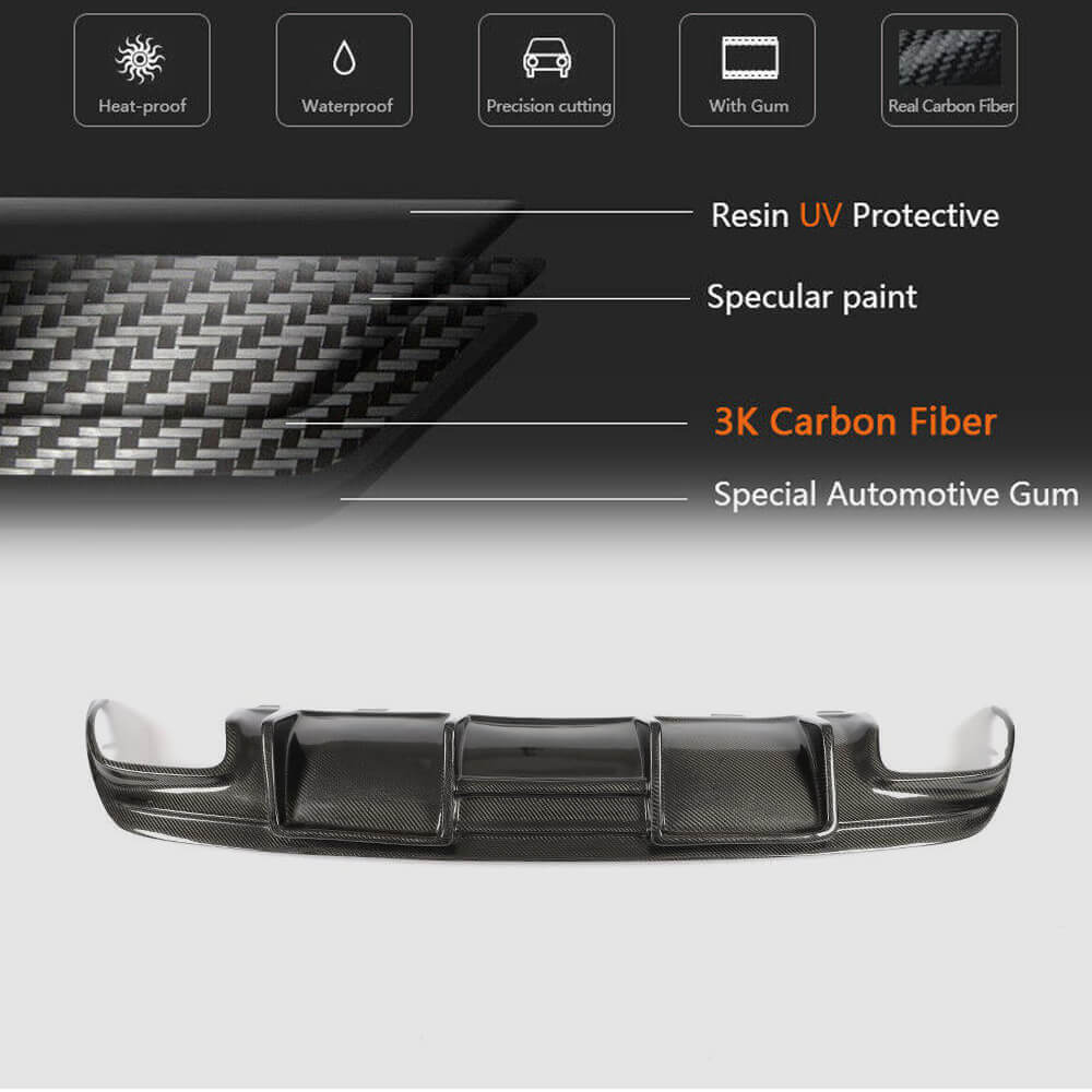 Mercedes Benz (W117) C117 CLA250 CLA45 AMG 2013-2019 Rear Bumper Diffuser Carbon Fiber/FRP-Ahacarbon