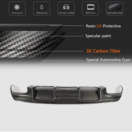 Mercedes Benz (W117) C117 CLA250 CLA45 AMG 2013-2019 Rear Bumper Diffuser Carbon Fiber/FRP-Ahacarbon
