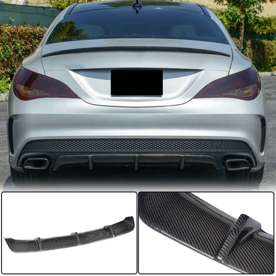 Mercedes Benz CLA Class W117 C117 CLA45 AMG Pre-facelift 2013-2016 Rear Bumper Diffuser Carbon Fiber-Ahacarbon
