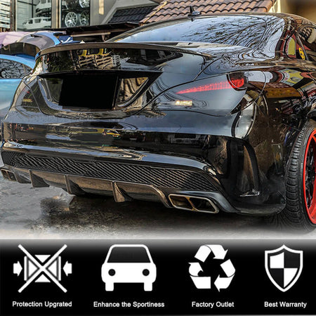 Mercedes Benz CLA Class W117 C117 CLA45 AMG Pre-facelift 2013-2016 Rear Bumper Diffuser Carbon Fiber-Ahacarbon