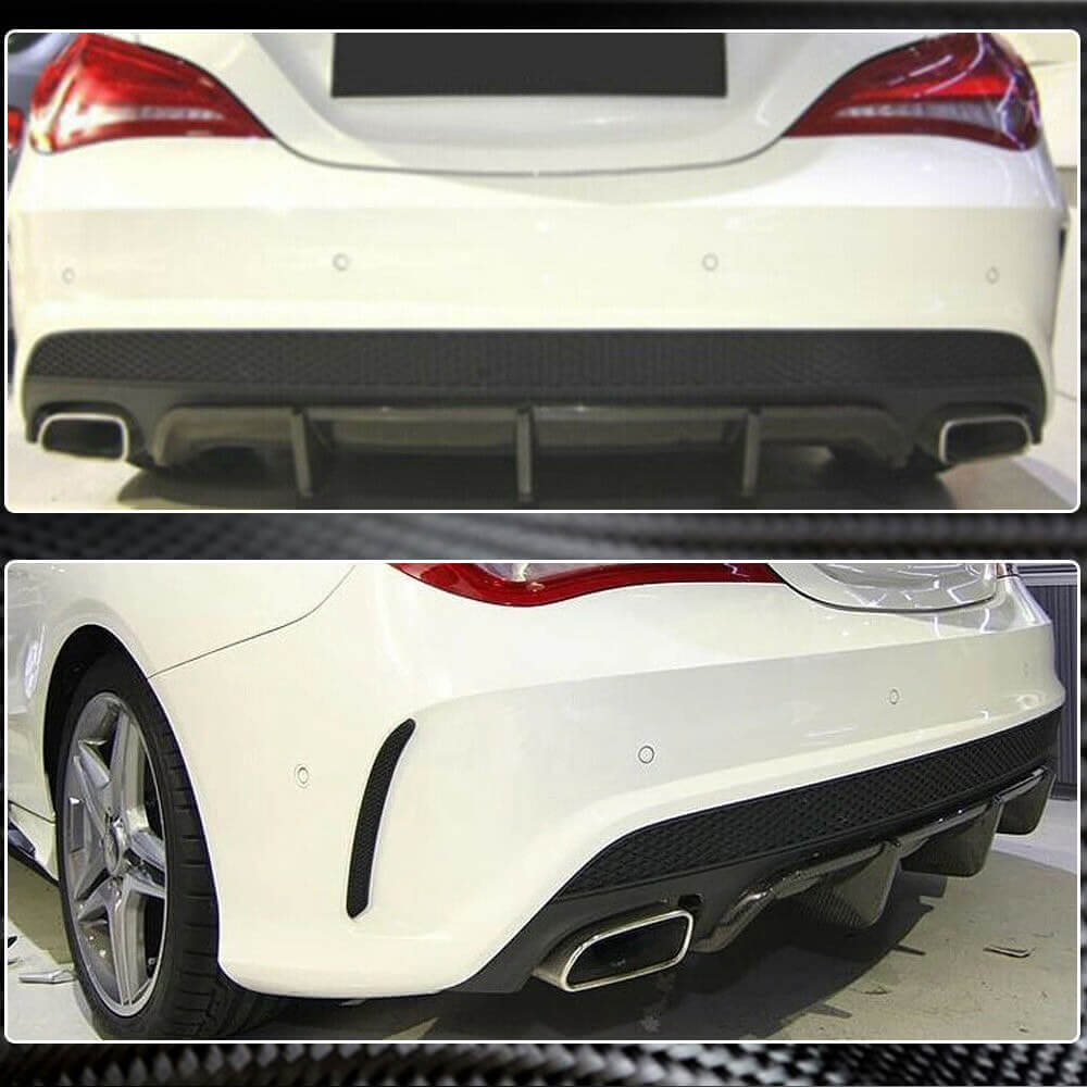 Mercedes Benz CLA Class W117 C117 CLA45 AMG Pre-facelift 2013-2016 Rear Bumper Diffuser Carbon Fiber-Ahacarbon