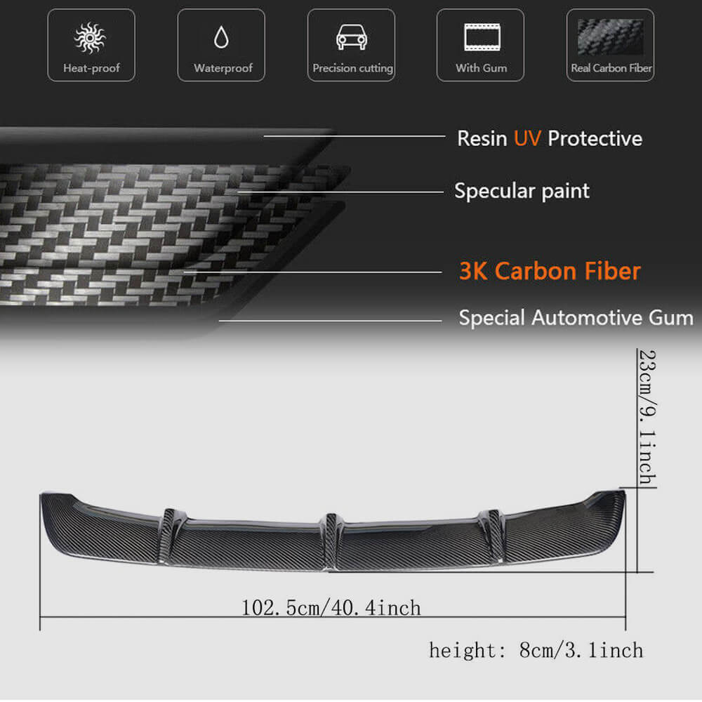 Mercedes Benz CLA Class W117 C117 CLA45 AMG Pre-facelift 2013-2016 Rear Bumper Diffuser Carbon Fiber-Ahacarbon