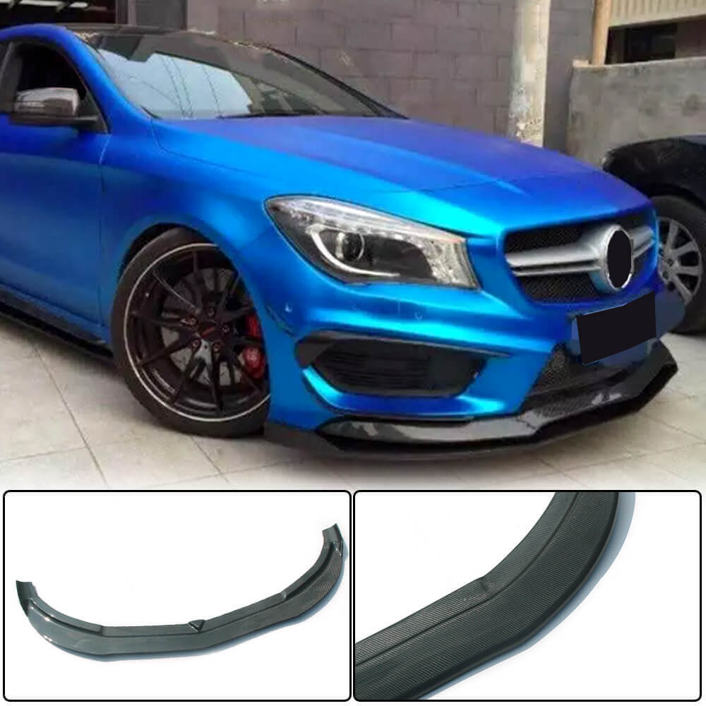 Mercedes Benz (W117) C117 CLA45 AMG Pre-facelift 2013-2015 Front Bumper Lip Carbon Fiber-Ahacarbon