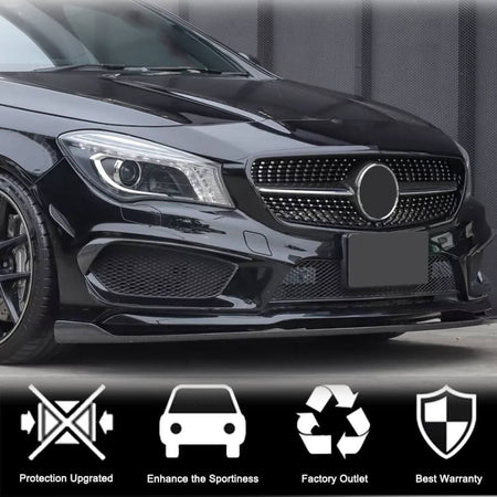 Mercedes Benz (W117) C117 CLA45 AMG Pre-facelift 2013-2015 Front Bumper Lip Carbon Fiber-Ahacarbon