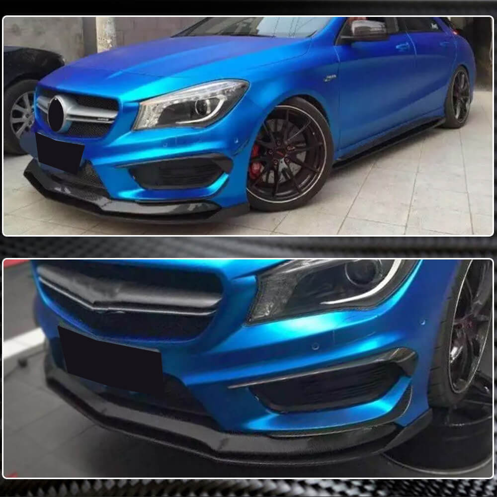 Mercedes Benz (W117) C117 CLA45 AMG Pre-facelift 2013-2015 Front Bumper Lip Carbon Fiber-Ahacarbon