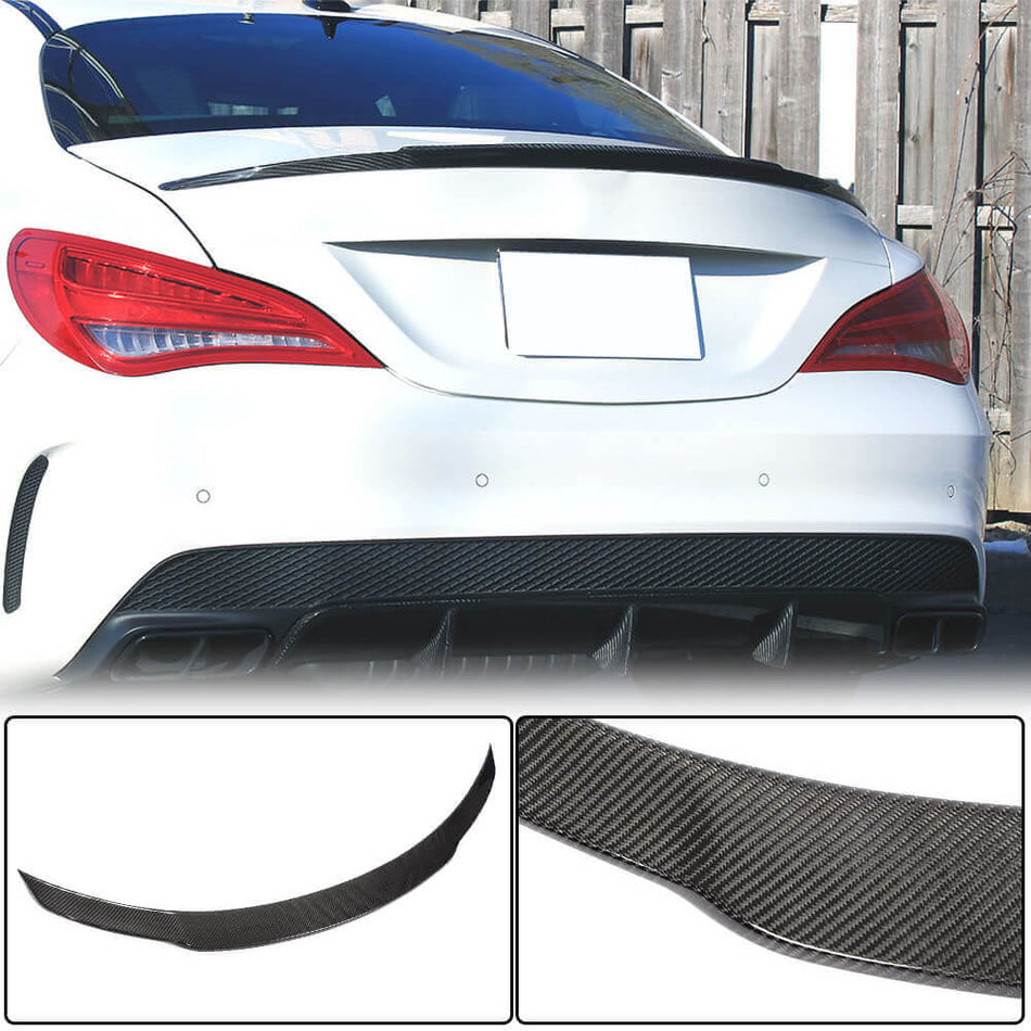 Mercedes Benz (W117) C117 2013-2019 Rear Trunk Spoiler Carbon Fiber-Ahacarbon