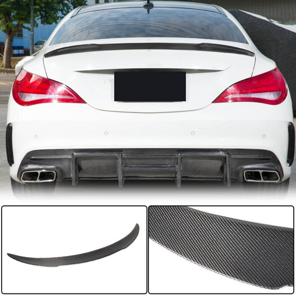 Mercedes Benz (W117) C117 AMG Sedan 2013-2019 Rear Trunk Spoiler Carbon Fiber-Ahacarbon