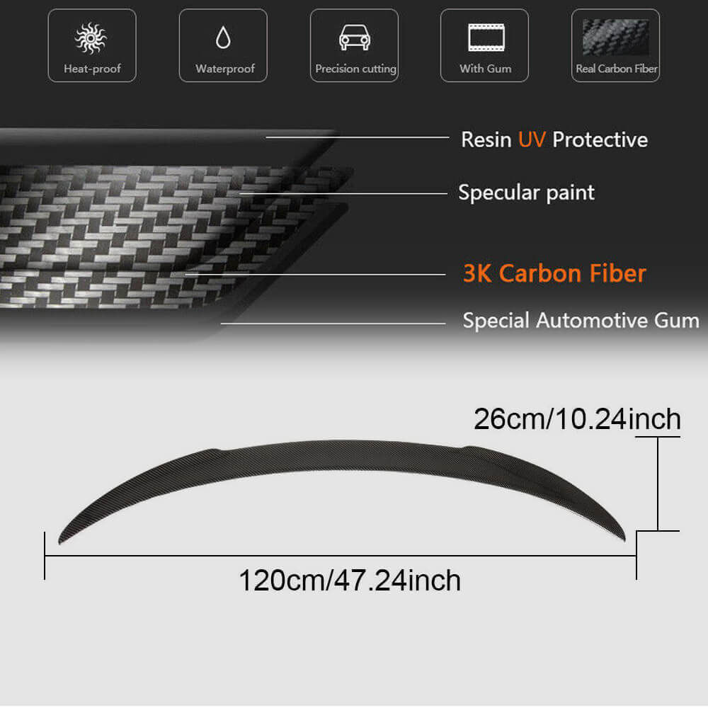 Mercedes Benz (W117) C117 AMG Sedan 2013-2019 Rear Trunk Spoiler Carbon Fiber-Ahacarbon