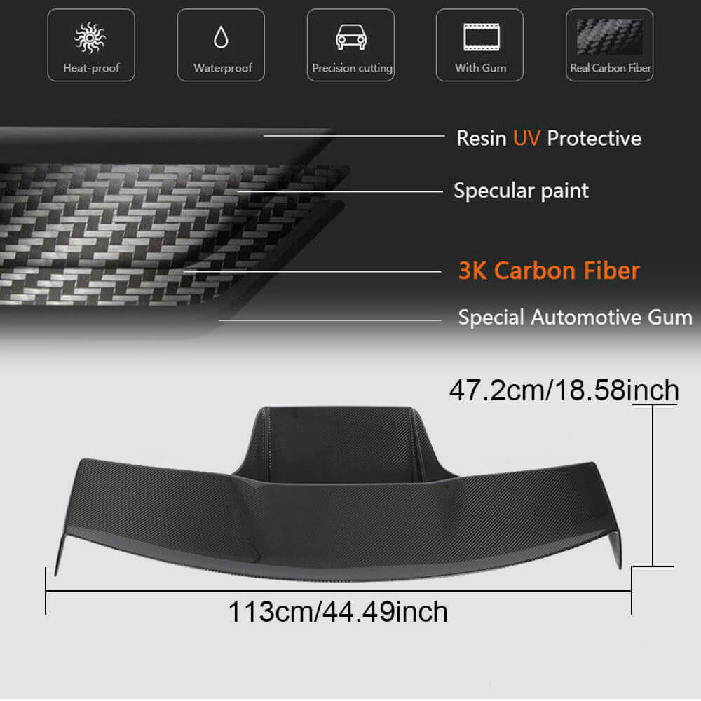 Mercedes Benz W176 2013-2018 Rear Roof Spoiler Carbon Fiber-Ahacarbon